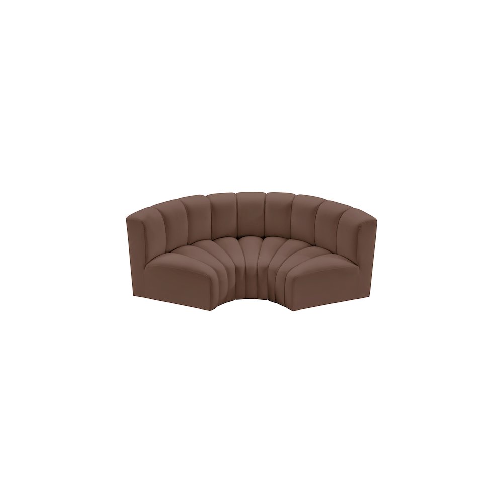 Arc Brown Vegan Leather Modular Sofa