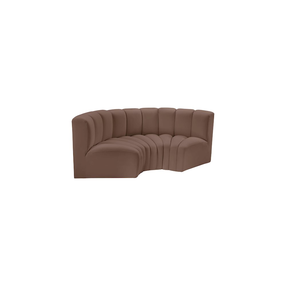 Arc Brown Vegan Leather Modular Sofa