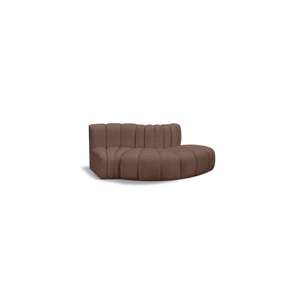 Arc Brown Vegan Leather Modular Sofa