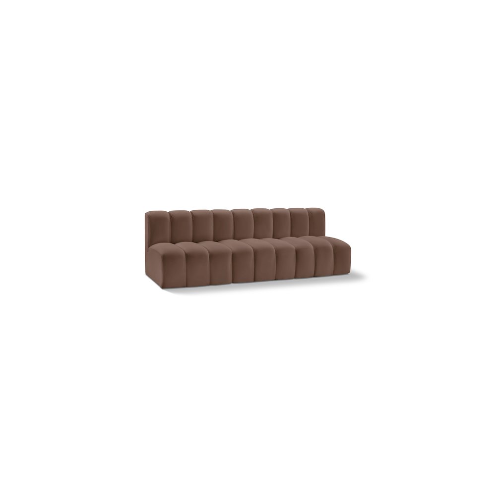 Arc Brown Vegan Leather Modular Sofa