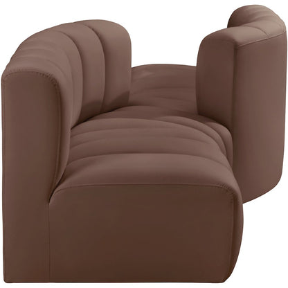 Arc Brown Vegan Leather Modular Sofa