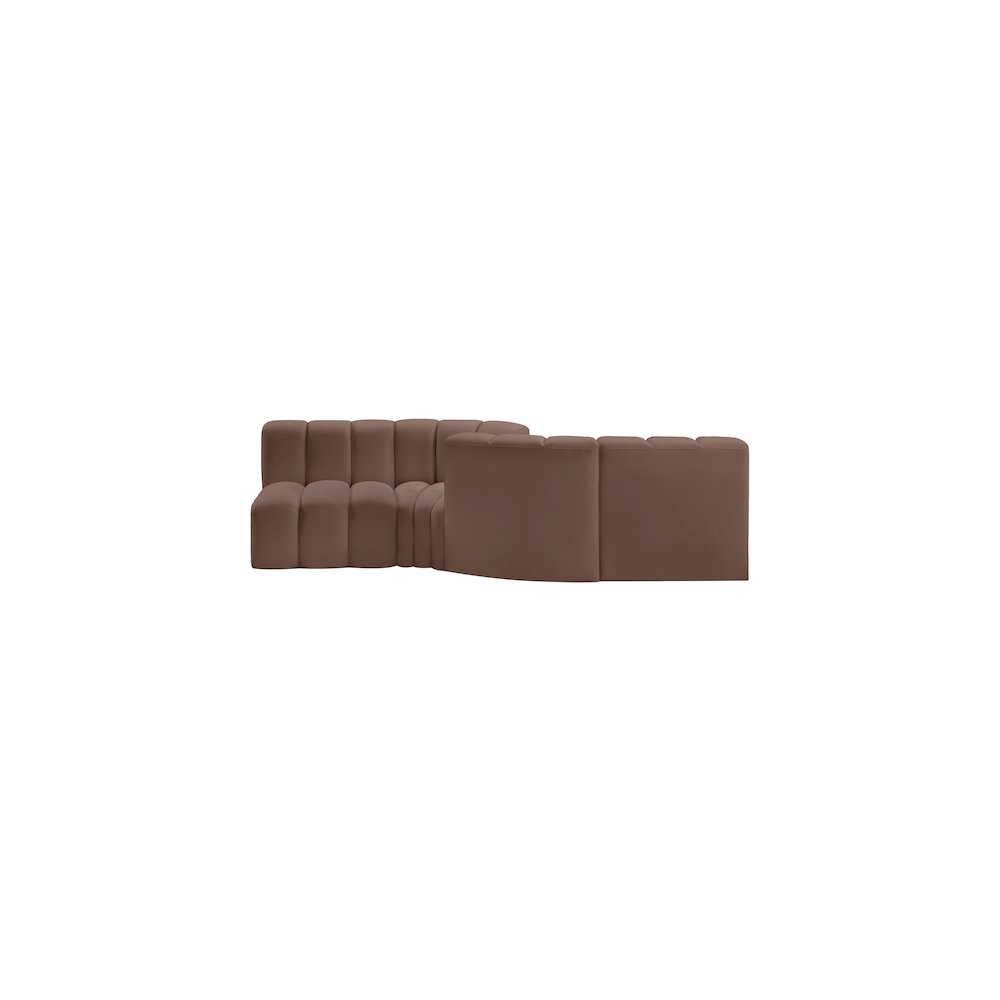 Arc Brown Vegan Leather Modular Sofa