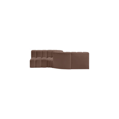 Arc Brown Vegan Leather Modular Sofa