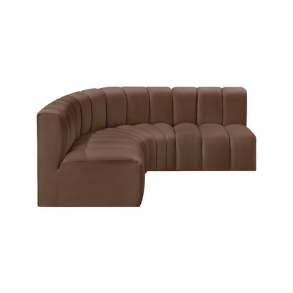 Arc Brown Vegan Leather Modular Sofa