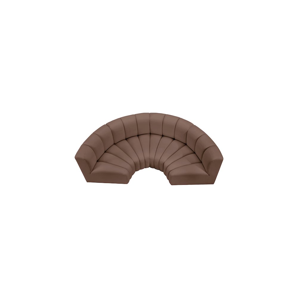 Arc Brown Vegan Leather Modular Sofa