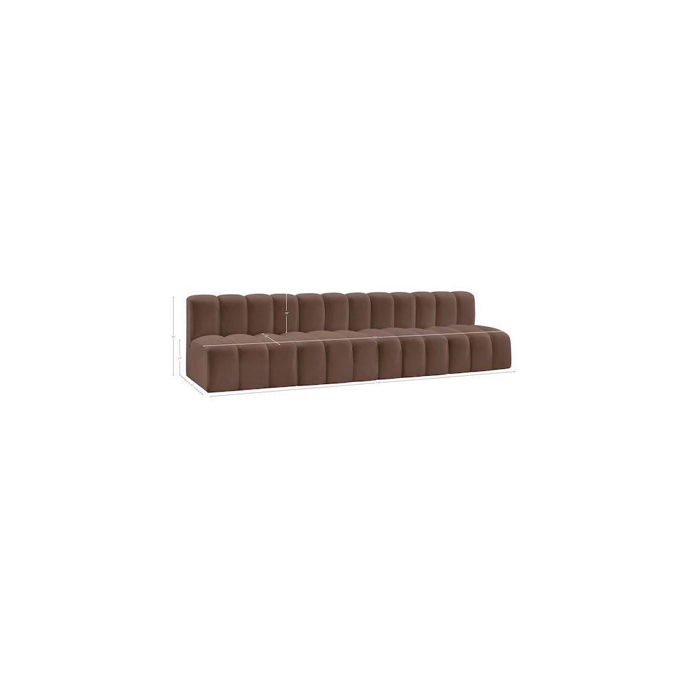 Arc Brown Vegan Leather Modular Sofa