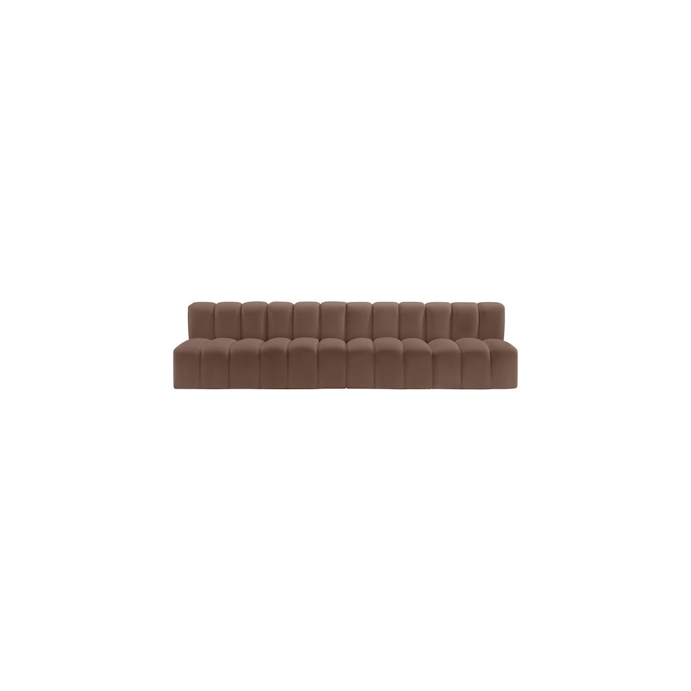 Arc Brown Vegan Leather Modular Sofa