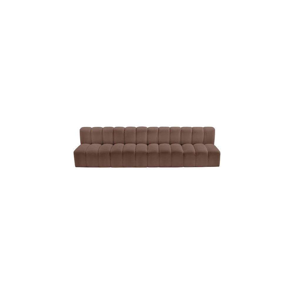 Arc Brown Vegan Leather Modular Sofa