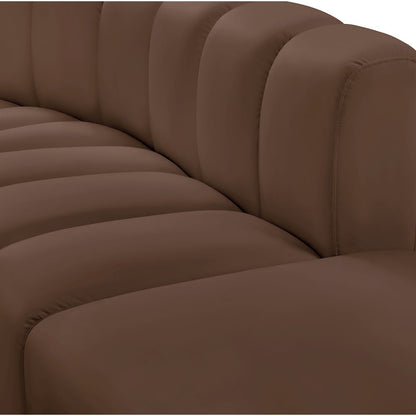 Arc Brown Vegan Leather Modular Sofa