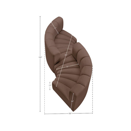 Arc Brown Vegan Leather Modular Sofa