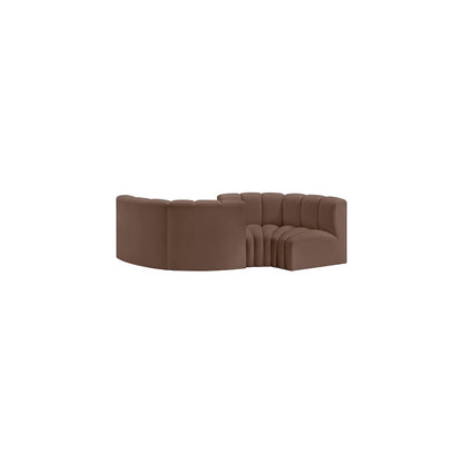 Arc Brown Vegan Leather Modular Sofa
