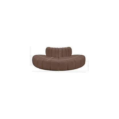Arc Brown Vegan Leather Modular Sofa