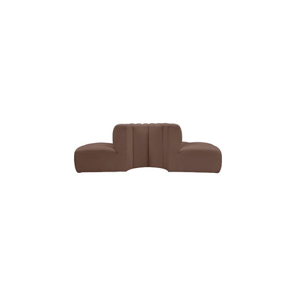 Arc Brown Vegan Leather Modular Sofa