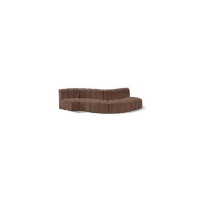 Arc Brown Vegan Leather Modular Sofa