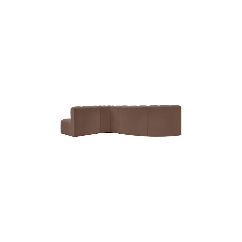 Arc Brown Vegan Leather Modular Sofa