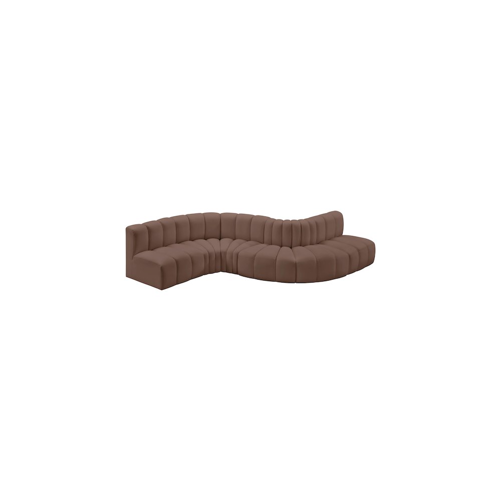 Arc Brown Vegan Leather Modular Sofa