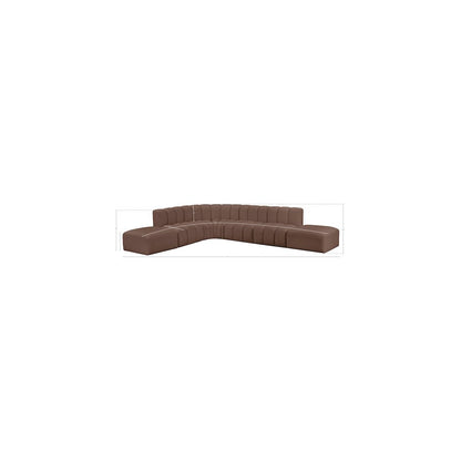 Arc Brown Vegan Leather Modular Sofa
