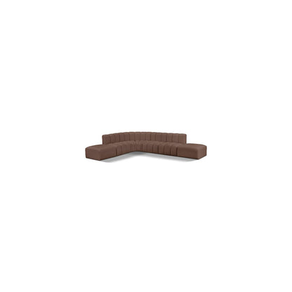 Arc Brown Vegan Leather Modular Sofa