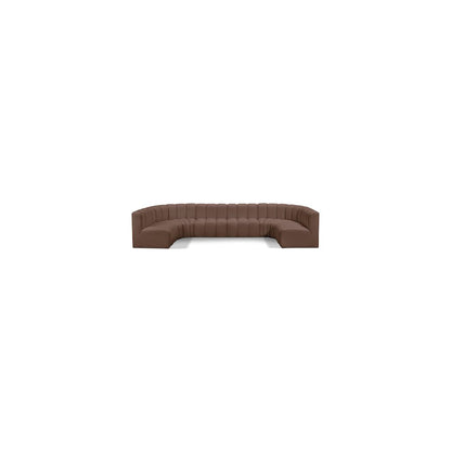 Arc Brown Vegan Leather Modular Sofa