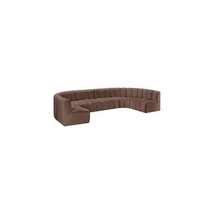 Arc Brown Vegan Leather Modular Sofa