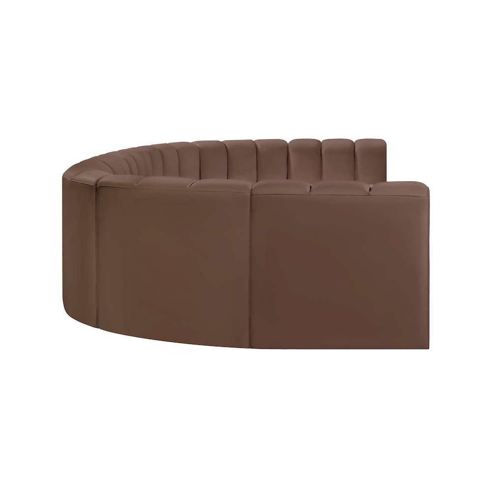 Arc Brown Vegan Leather Modular Sofa