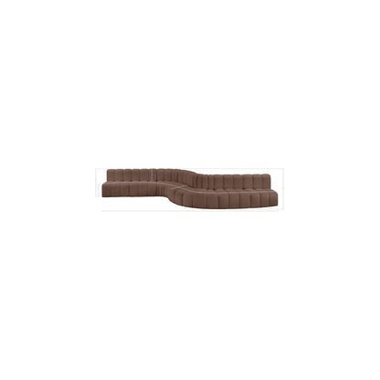 Arc Brown Vegan Leather Modular Sofa
