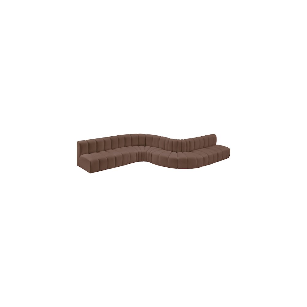 Arc Brown Vegan Leather Modular Sofa