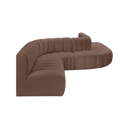 Arc Brown Vegan Leather Modular Sofa