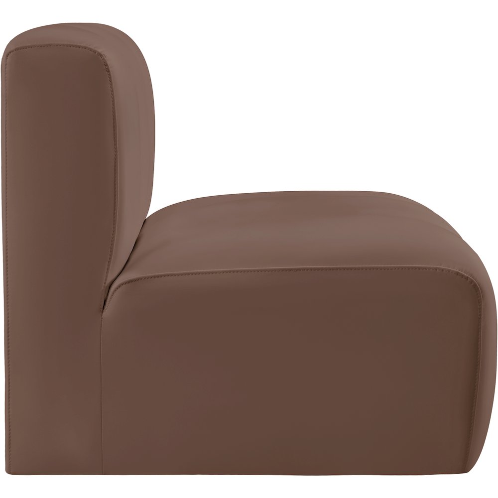 Arc Brown Vegan Leather Straight Chair