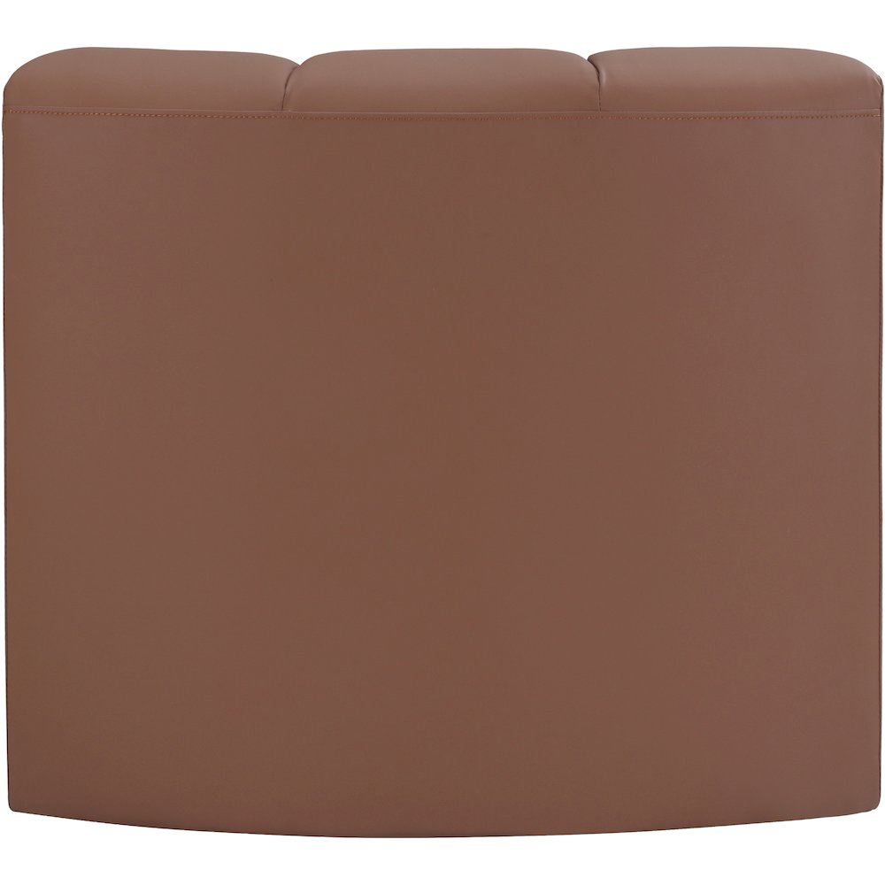 Arc Cognac Vegan Leather Curved Corner