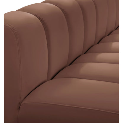 Arc Cognac Vegan Leather Reverse Corner