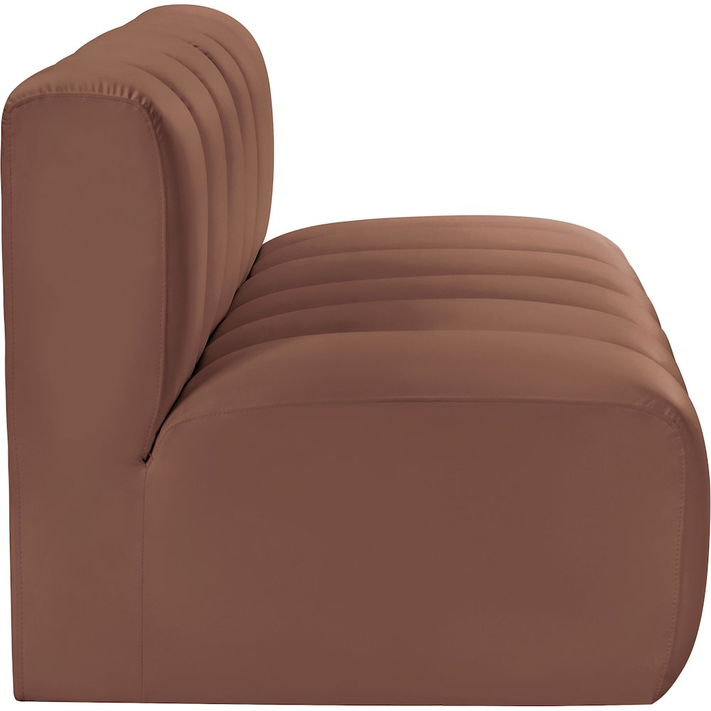 Arc Cognac Vegan Leather Modular Sofa