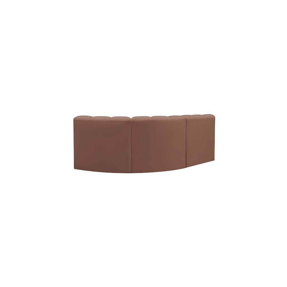 Arc Cognac Vegan Leather Modular Sofa