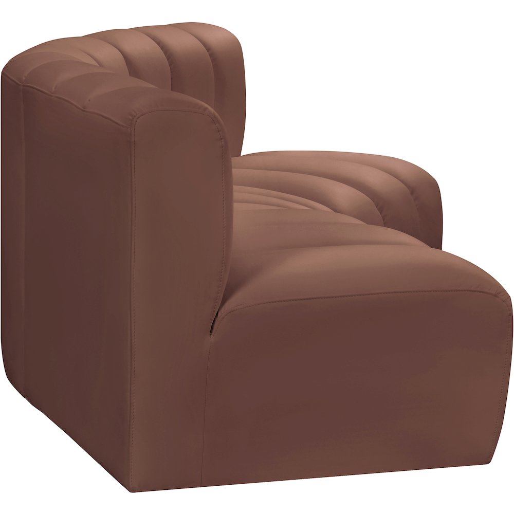 Arc Cognac Vegan Leather Modular Sofa