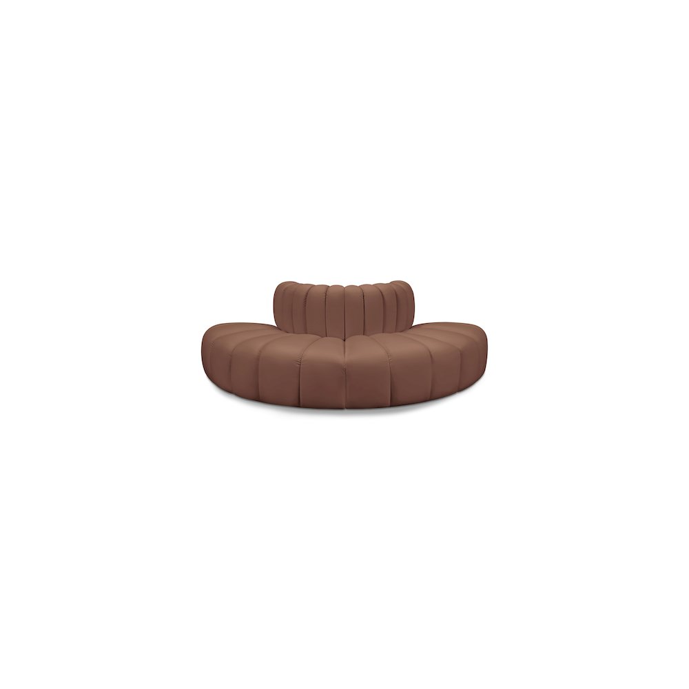 Arc Cognac Vegan Leather Modular Sofa