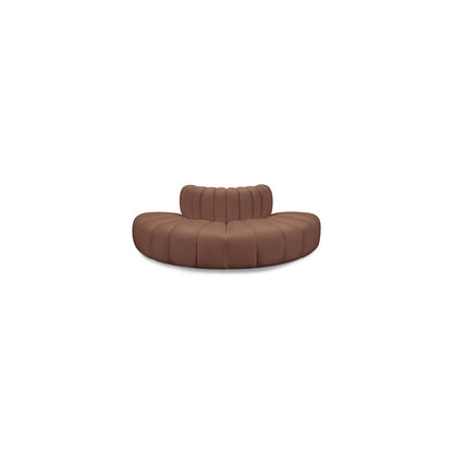 Arc Cognac Vegan Leather Modular Sofa