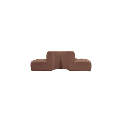 Arc Cognac Vegan Leather Modular Sofa