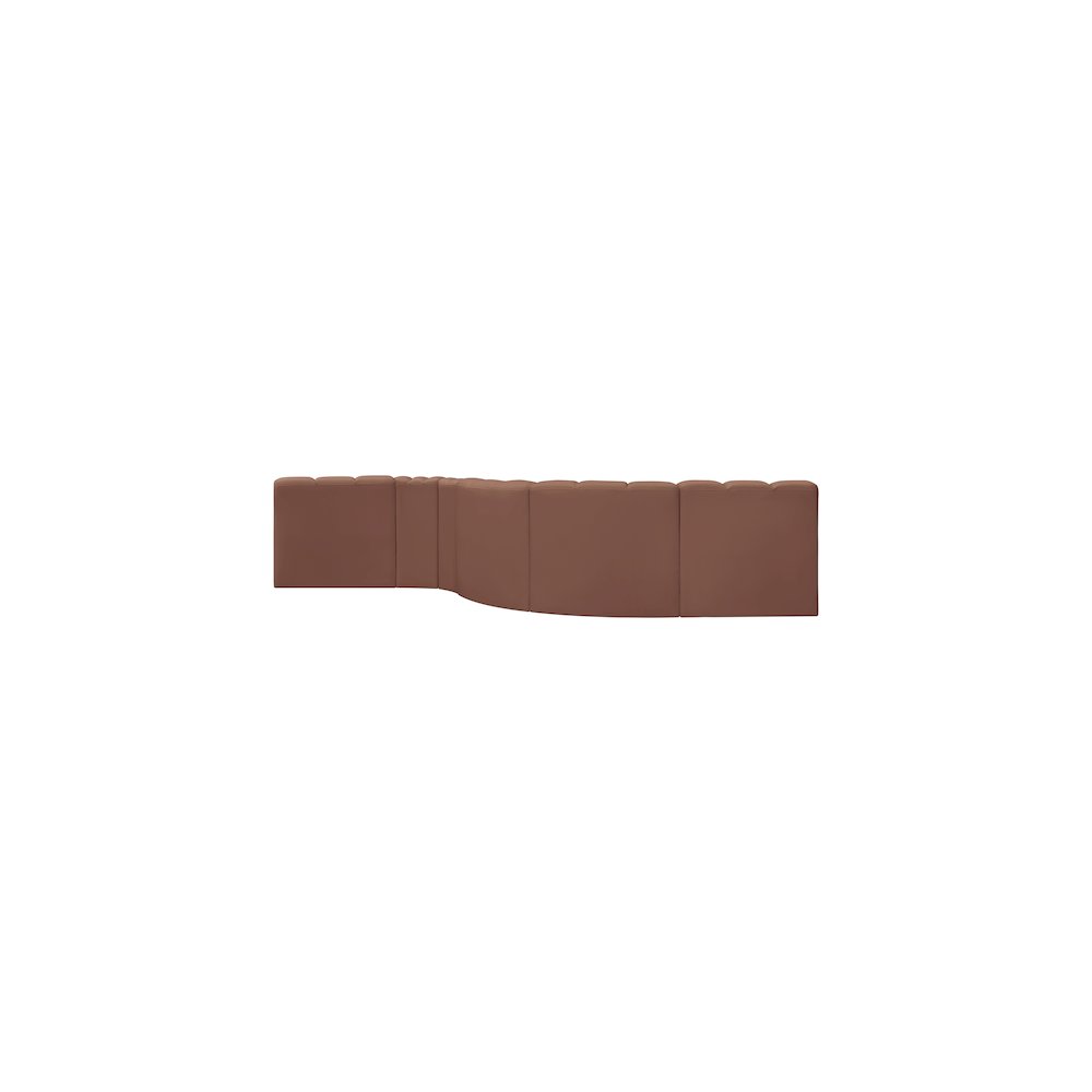Arc Cognac Vegan Leather Modular Sofa