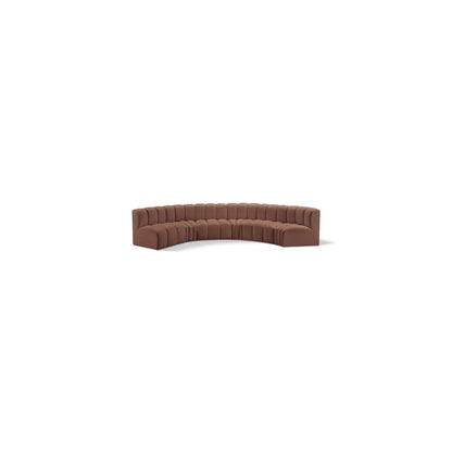 Arc Cognac Vegan Leather Modular Sofa