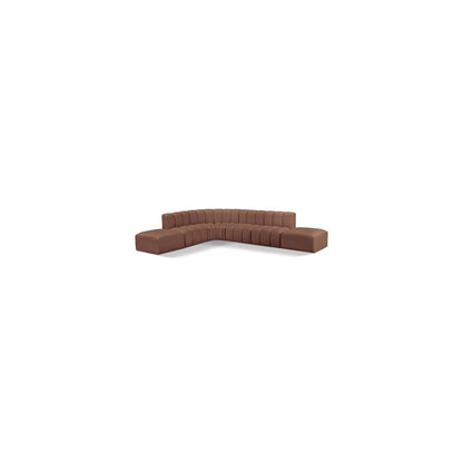 Arc Cognac Vegan Leather Modular Sofa