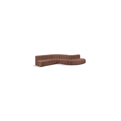 Arc Cognac Vegan Leather Modular Sofa