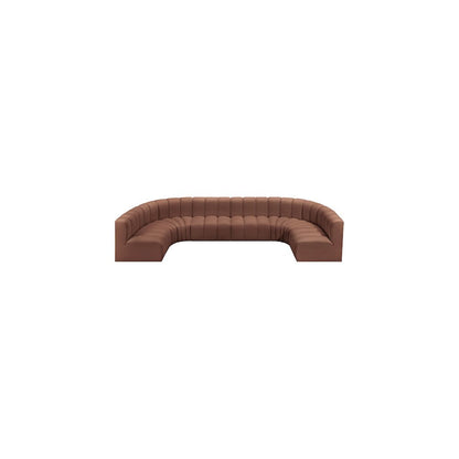 Arc Cognac Vegan Leather Modular Sofa