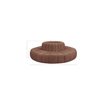 Arc Cognac Vegan Leather Modular Sofa