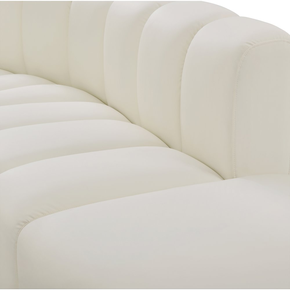 Arc Cream Vegan Leather Curved Corner