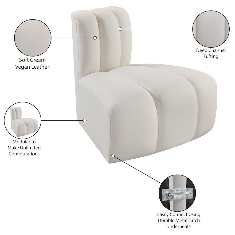 Arc Cream Vegan Leather Reverse Corner