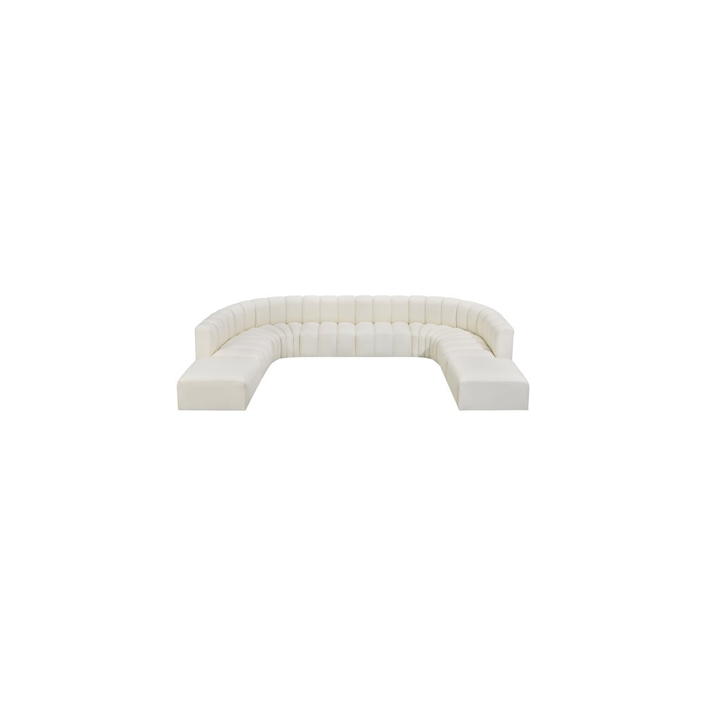 Arc Cream Vegan Leather Modular Sofa