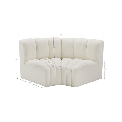 Arc Cream Vegan Leather Modular Sofa