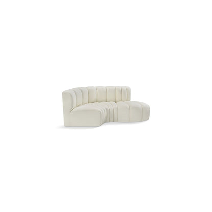 Arc Cream Vegan Leather Modular Sofa