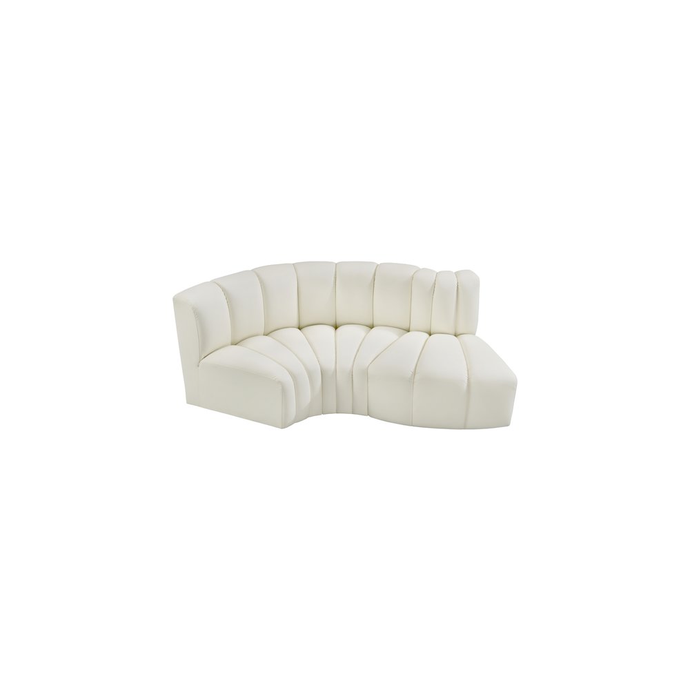 Arc Cream Vegan Leather Modular Sofa