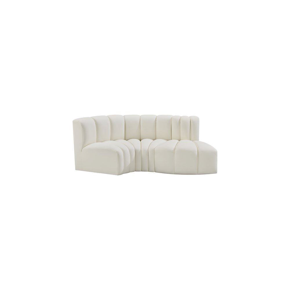 Arc Cream Vegan Leather Modular Sofa